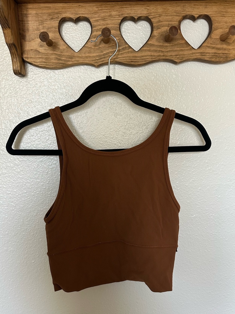 Lululemon Brown Ribbed Cropped Tank Top - Women's